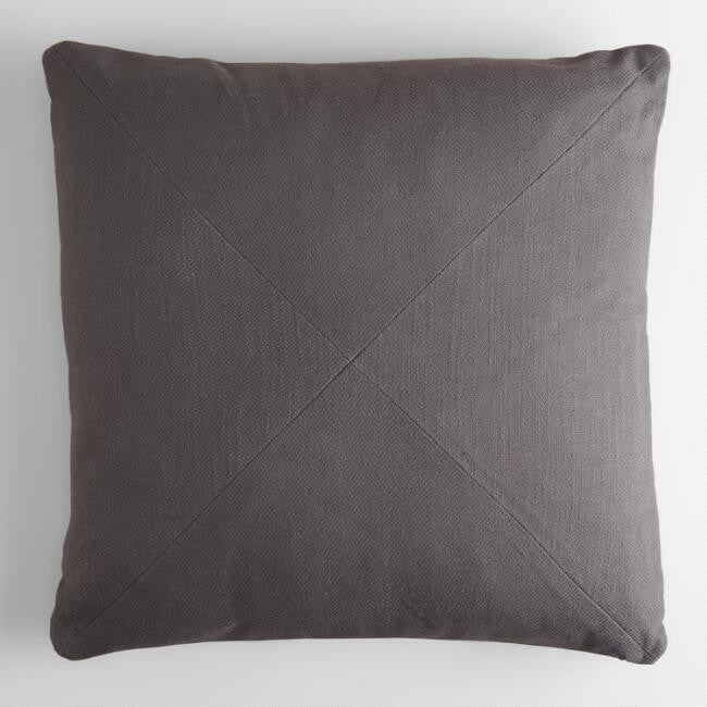 Herringbone Cotton Throw Pillow