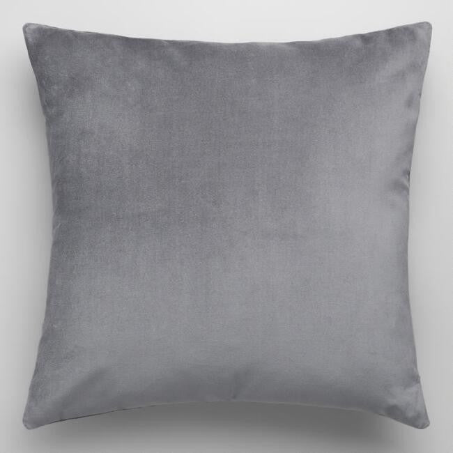 Navy Blue Velvet Throw Pillow