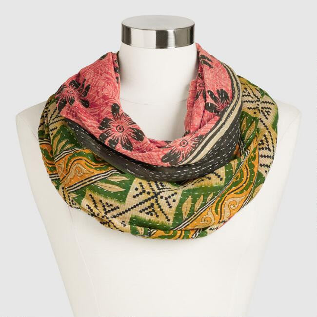 Kantha Infinity Scarf