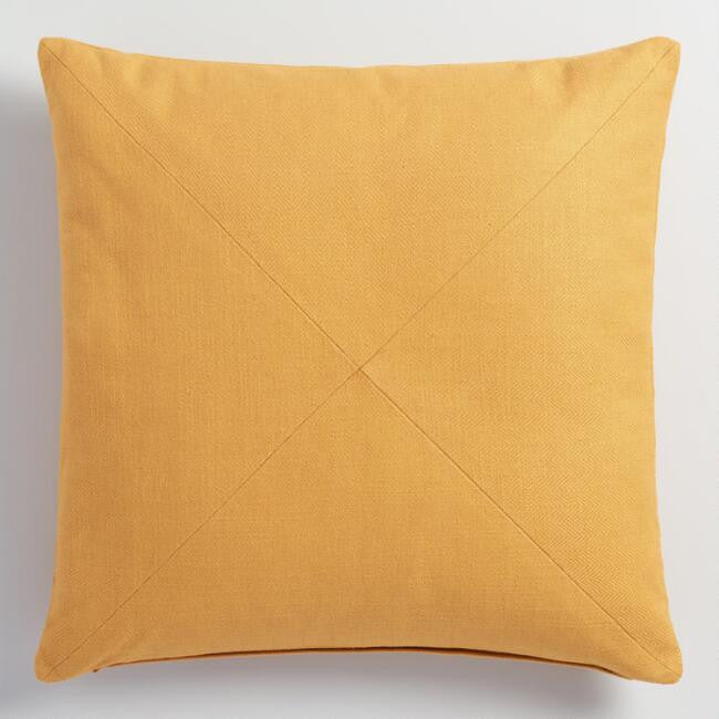 Herringbone Cotton Throw Pillow