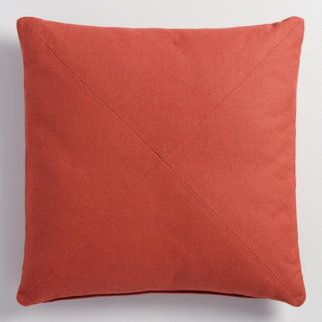 Herringbone Cotton Throw Pillow