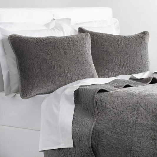 Gray Velvet Bedding Collection